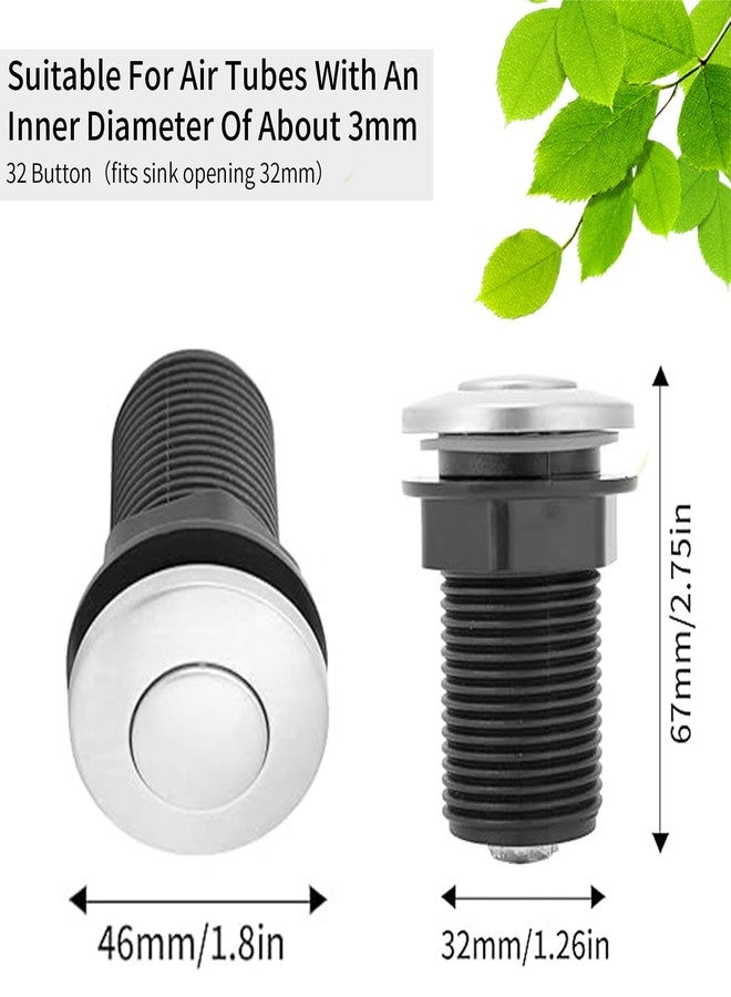 OUKENS مفتاح هواء مطاحن النفايات، زر من الفولاذ المقاوم للصدأ 304 في أعلى الحوض لاستبدال مطاحن نفايات الطعام - Image 2