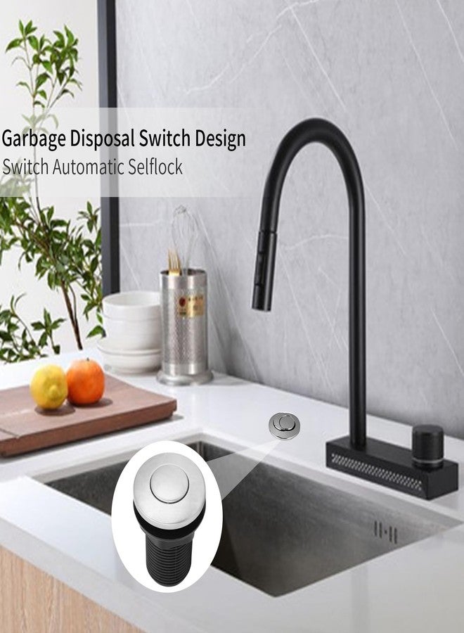 OUKENS مفتاح هواء مطاحن النفايات، زر من الفولاذ المقاوم للصدأ 304 في أعلى الحوض لاستبدال مطاحن نفايات الطعام - Image 3