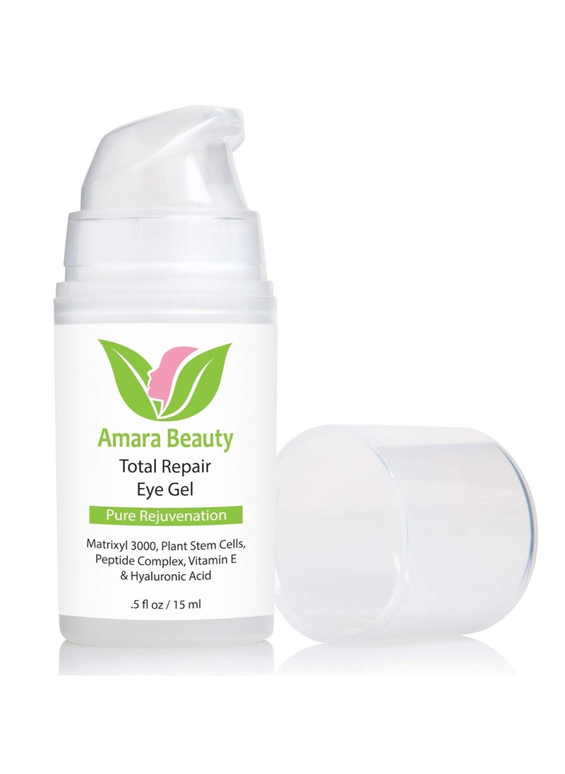 Amara Beauty Amara Beauty Eye Cream Gel for Dark Circles and Puffiness with Peptides & Hyaluronic Acid, 0.5 fl. oz.  - Image 2