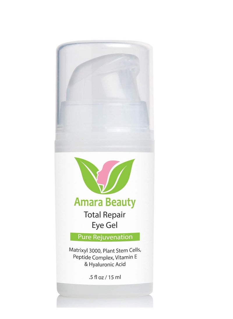 Amara Beauty Amara Beauty Eye Cream Gel for Dark Circles and Puffiness with Peptides & Hyaluronic Acid, 0.5 fl. oz.  - Image 3