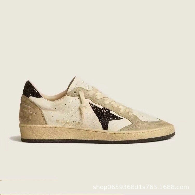 2024 Spring and Summer Small Dirty Shoes for Women Ballstar Star Shoes with Increased Height Casual Lace-Up Sneakers for Men Spring New Products - Image 1