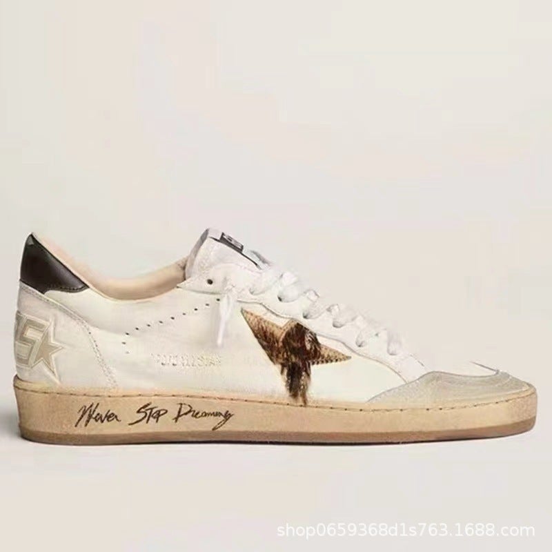 2024 Spring and Summer Small Dirty Shoes for Women Ballstar Star Shoes with Increased Height Casual Lace-Up Sneakers for Men Spring New Products - Image 3