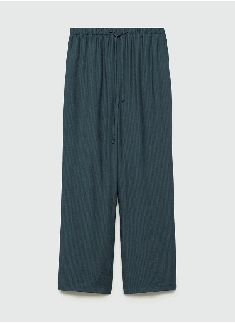 MANGO Flowy Trousers With Knot Detail