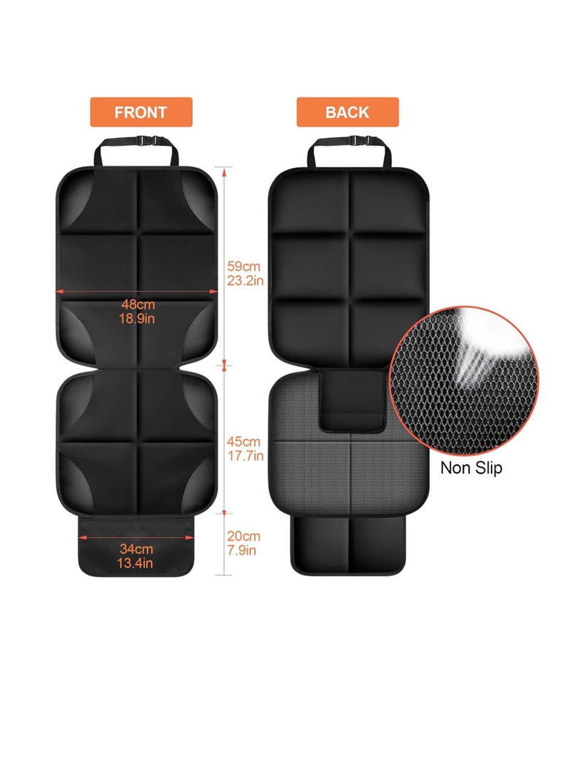 general Child car seat protective cover, car seat cover with non-slip back mesh storage bag, waterproof fabric car seat cover for children and pets - Image 2