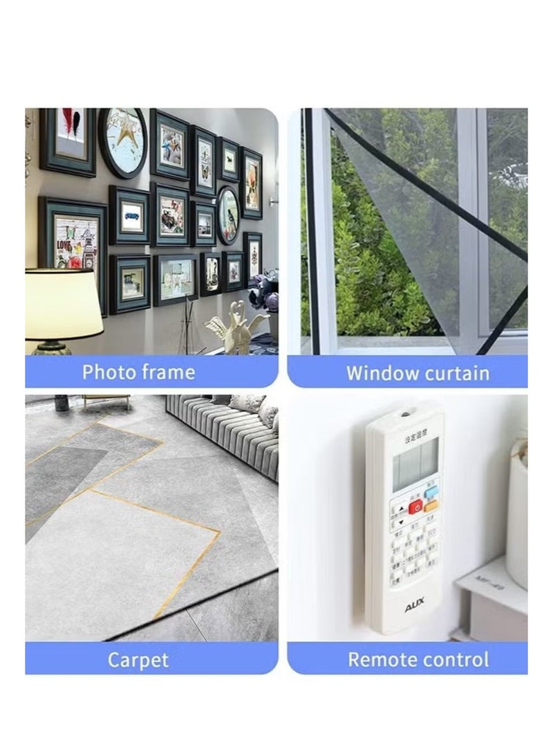 25 زوجًا من شرائط لاصقة بخطاف وحلقة، مع لاصق خلفي، شريط تثبيت مزدوج الجوانب شديد التحمل، شريط صناعي متشابك قوي للمنزل والمدرسة والمكتب، 1.2 × 4 بوصة - Image 3