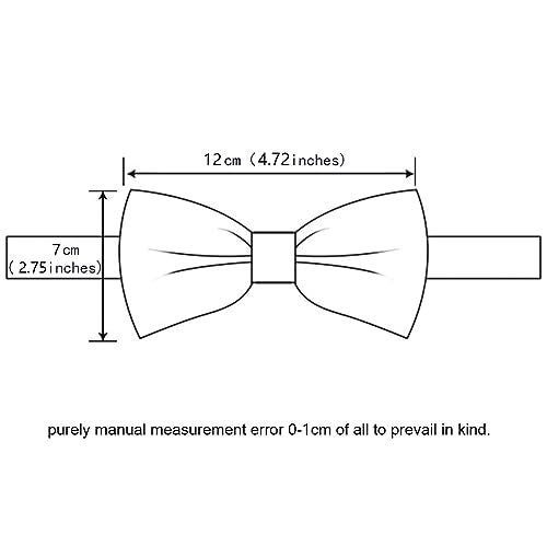 GUSLESON Paisley Black Bow Tie Pocket Square Set for Wedding Pre-Tied Solid Bowties Handkerchief Cufflinks for Men (0497-08) - Image 4