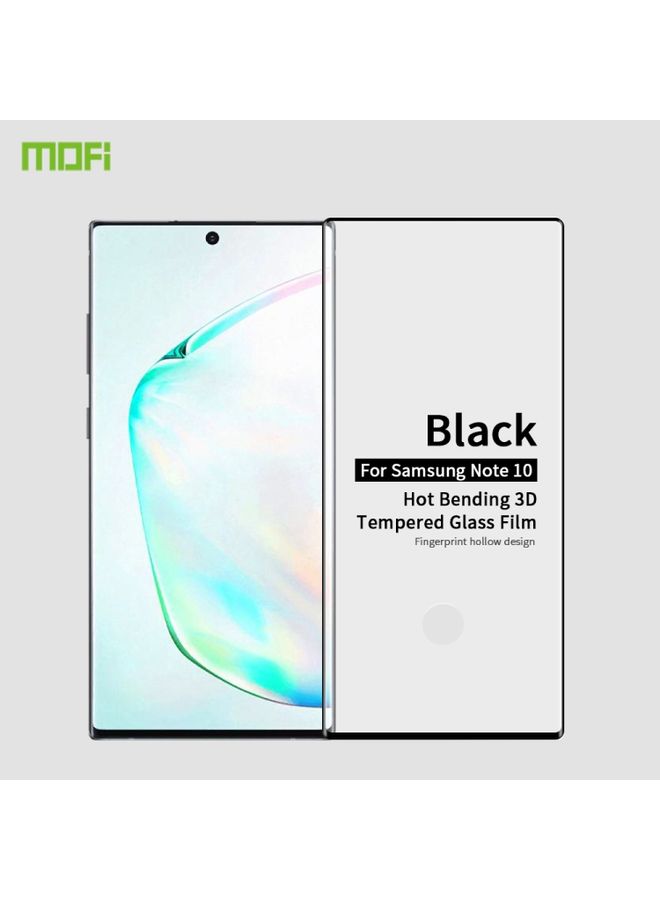 Screen Protector MOFI 9H 3D Explosion Proof Thermal Bending Full Screen Covered With Tempered Glass Film for Galaxy note10(Black)