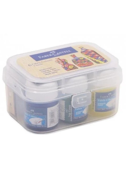 Fabric Colors Classic Acrylic Paint – Ideal for Fabric, Ceramic, Canvas, Wood & Metal - Pack of 6