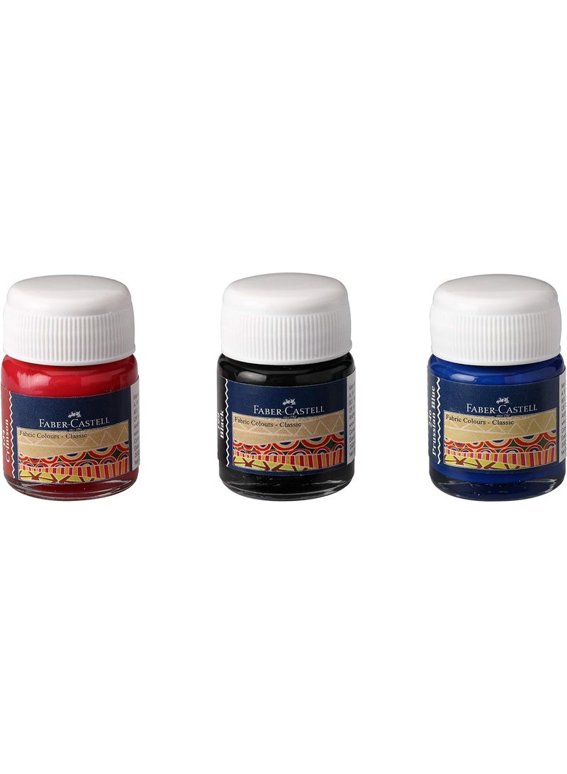 FABER-CASTELL Fabric Colors Classic Acrylic Paint – Ideal for Fabric, Ceramic, Canvas, Wood & Metal - Pack of 6 - Image 4