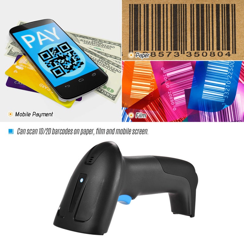 Handheld USB Wired CMOS Image Barcode Scanner 1D 2D QR Bar Code Reader with USB Cable Plug and Play for Mobile Payment Computer Screen for Supermarket Retail Store Warehouse - Image 4