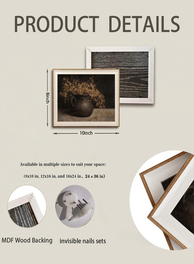 KISSFOX لوحة جدارية مؤطرة من KISSFOX، ديكور جداري عتيق، لوحة نباتية على قماش، صور طبيعة صامتة، لوحات فنية ذات طابع ريفي، مناسبة لغرفة المعيشة، غرفة النوم، الحمام، المطبخ - Image 5