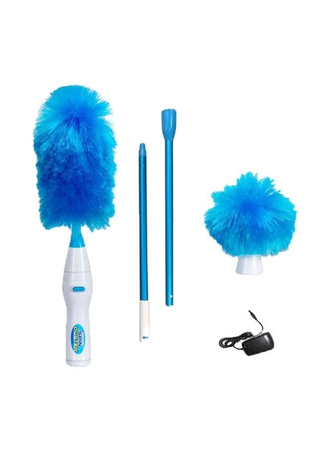 NIBEMINENT 5-Piece Rechargeable Electric Spin Duster Set Blue/White/Black 
