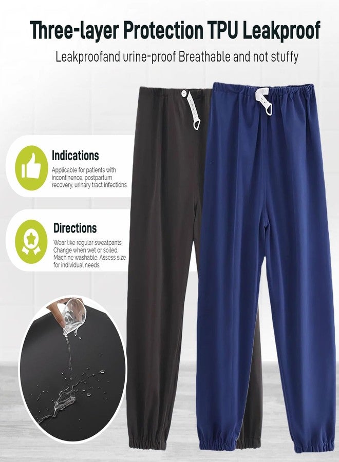 Yodilala TPU Waterproof and Leak-Proof Patient Care Long Pants,Reusable Incontinence Pants,Leak-Proof and Washable Urinary Incontinence Pants Suitable for Elderly(Gray, L - Image 5