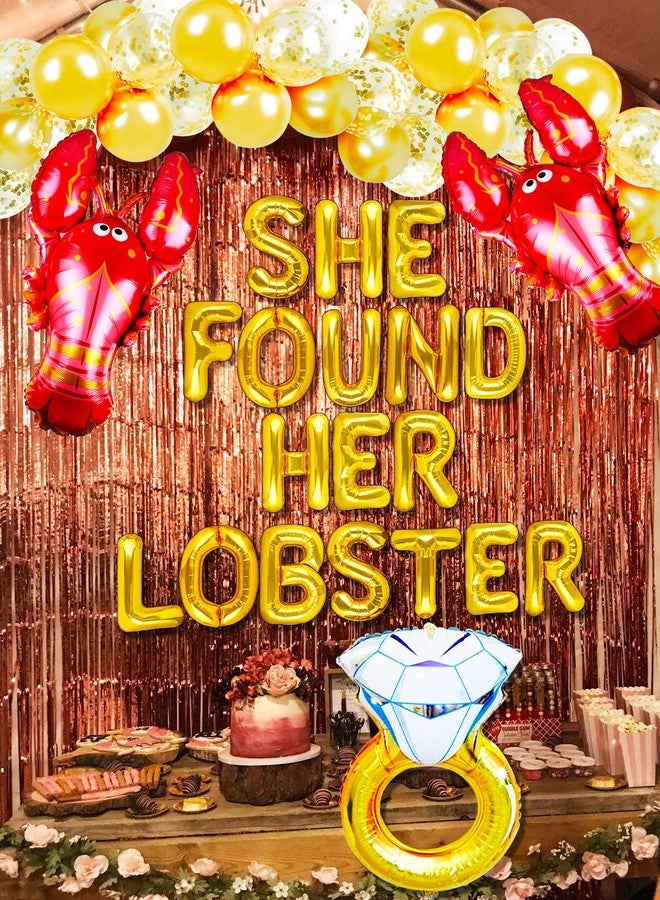 Roaring Good Time 32PCS She Found Her Lobster Bachelorette Decorations Friends Themed Bachelorette Party Favors Bridal Shower Bachelorette Balloons Engagement - Image 3