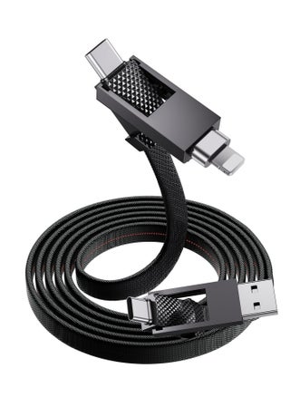 4 in 1 Charging Cable, USB A to USB C to Lightning Cable 4ft, 60W Fast Charging & Data Transfer, Travel Charger for Multiple Devices, All in One Multi Charger Cord for iPhone 15 Pro Max iPad - pzsku/Z4B3E1CF97D1B06076490Z/45/_/1706862509/b9d4648e-c1d1-4274-8c24-ca4dc7866d32