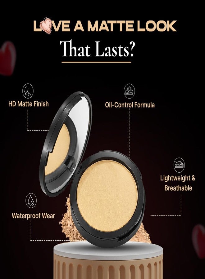 Coloressence Starlet HD Matte Compact Powder, Beige, 10gm with FREE Applicator Puff | For All Skin Types | Long Lasting | Lightweight | Waterproof | Sweatproof - Image 2
