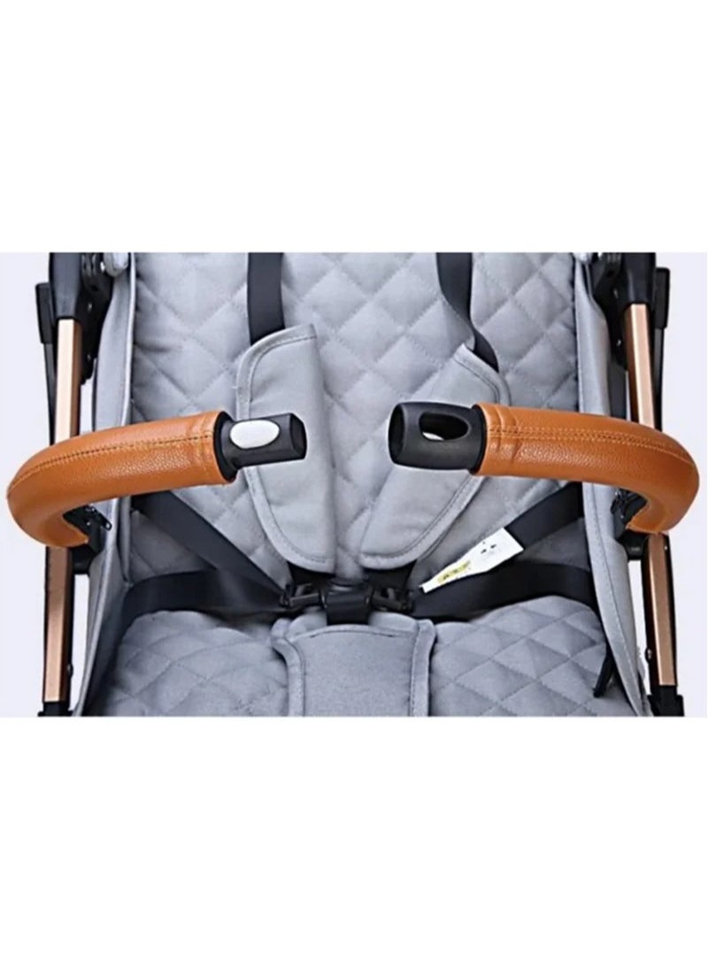 Arababy Foldable Travel Pram Baby Stroller For 6Month+, Grey  - Image 3