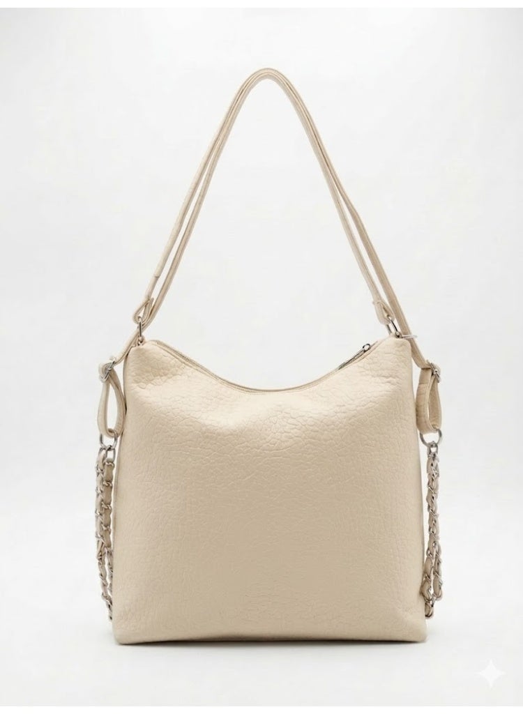 لايف ستيلاش  حقيبة كتف جلد عملية جدا - بيج  ZH-3 - Image 2