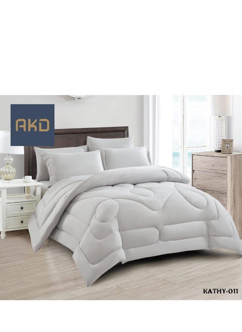 Plain comforter set, two-piece mattress, consisting of 6 microfiber pieces, size 240*260 cm