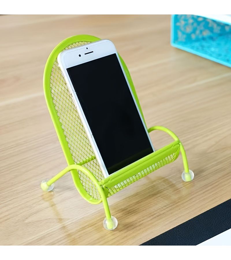 2pcs Rose Red Creative Desk Phone Stands Chair Design Stable Weighted Bedside Stands - Image 4