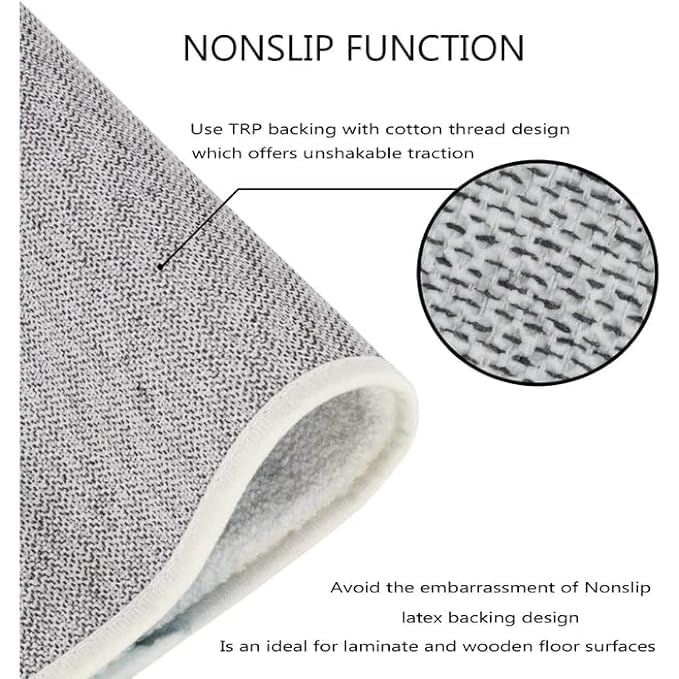 Brikipth Brikipth Area Rugs Soft Durable 3D Marble Stone Print Door Mats Indoor Modern Extra Large Area Rug NonSlip Rugs for Indoor Living Room Bedroom Dining Room - Image 5