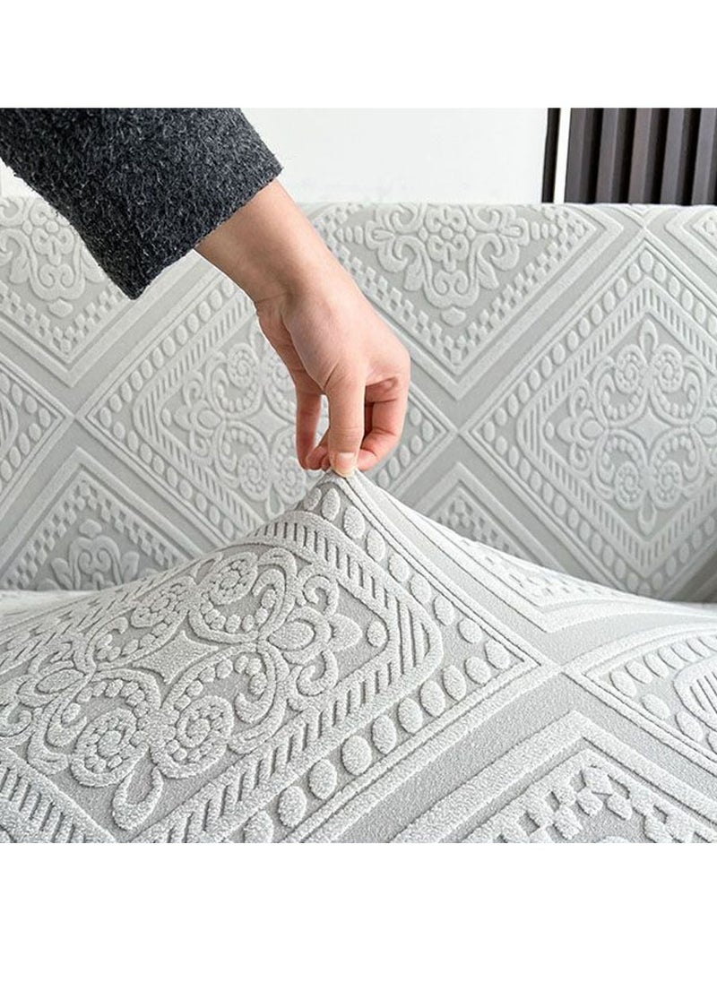 General Retro sofa cover universal skirt new all-inclusive four seasons dust-proof non-slip cushion elastic (gray)  - Image 4