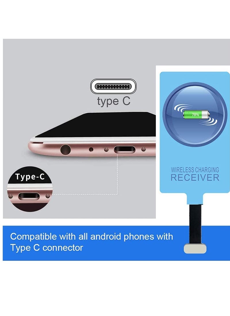 SYOSI - Wireless Charging Receiver USB-C Qi Receiver Type C Wireless Charger Compatible with Fast Smart Microchip Technology for Samsung Galaxy A20 Fire Tablet Phones Chip Magic Tag - Image 1