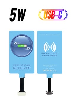 Wireless Charging Receiver USB-C Qi Receiver Type C Wireless Charger Compatible with Fast Smart Microchip Technology for Samsung Galaxy A20 Fire Tablet Phones Chip Magic Tag