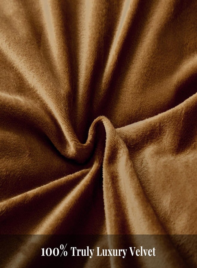 WARMDERN Camel Velvet Duvet Cover King Size Flannel Duvet Cover Bedding Sets, 3pcs Ultra Soft Luxury Textured Modern Crystal Velvet Duvet Covers with Zipper Closure(Camel, King) - Image 4