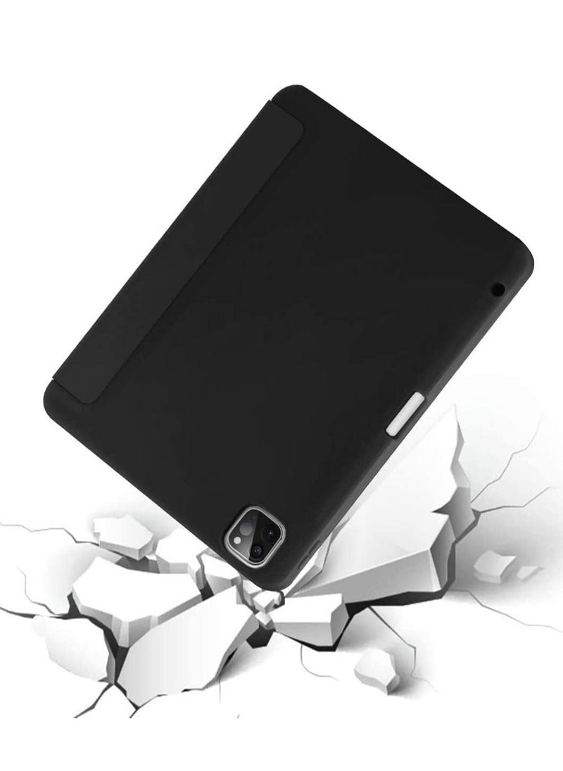 Case for iPad Pro 11 Inch 2021(3rd Gen)/2020(2nd Gen) with Pencil Holder [Support iPad 2nd Pencil Charging/Pair] Slim Trifold Stand, Smart Protective Case Cover (Black) - Image 2