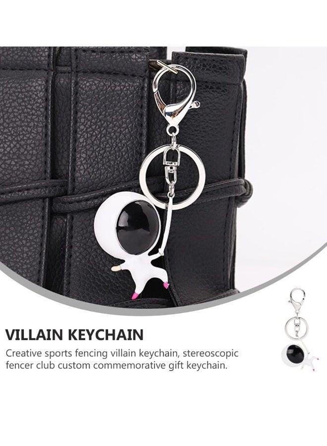 key chain wallet keychain Fashion Keychain Outer Space Party keychain ring Astronaut Key Ring baby gifts Keychain Decor Zinc alloy white Metal package decoration lovers 1pc - Image 5