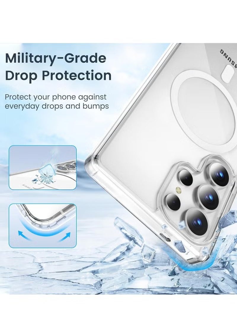 S25 Ultra Magsafe Case Support Wireless Charging Slim Thin Magnetic Cover Anti Scratch Shockproof Hard Transparent Phone Case Compatible with S25 Ultra 6.8 Inch  - Image 3