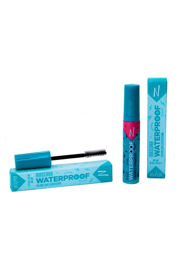 Nailen Waterproof Mascara Double Use Lengthening And Volumizing Brush For Eyelashes Intense Black - Image 5