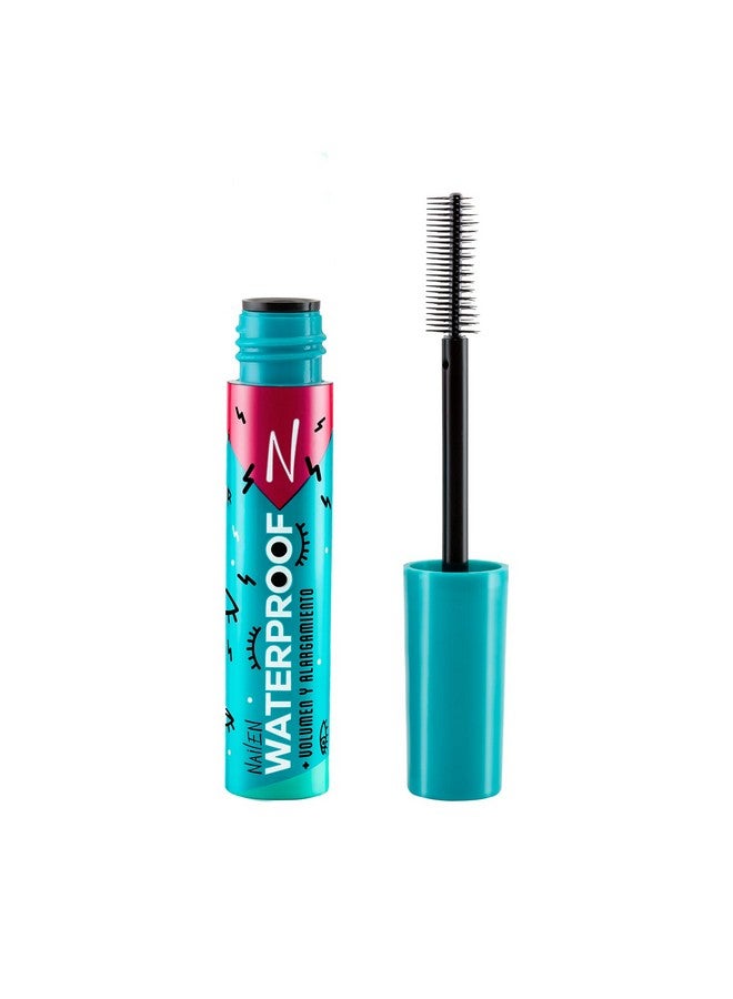 Nailen Waterproof Mascara Double Use Lengthening And Volumizing Brush For Eyelashes Intense Black - Image 2