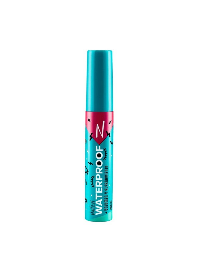 Nailen Waterproof Mascara Double Use Lengthening And Volumizing Brush For Eyelashes Intense Black - Image 3
