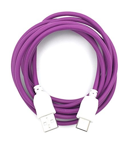 Xcivi USB Charger Cable Cord for Fuhu Tablets Nabi DreamTab, nabi 2S, nabi Jr., Jr. S, XD, Elev-8, 6 FT/2m (Purple) - Image 1