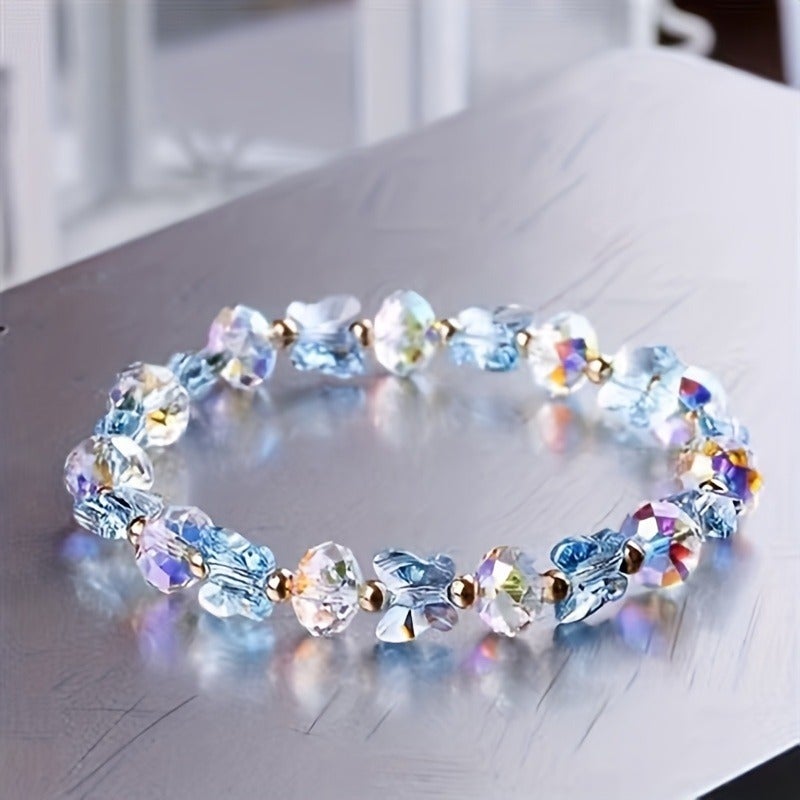 YEYULIN 1pc Mixed Color Bohemian Style Butterfly Charm Elastic Stretch Beaded Bracelet Cute Theme No Plating - Image 2