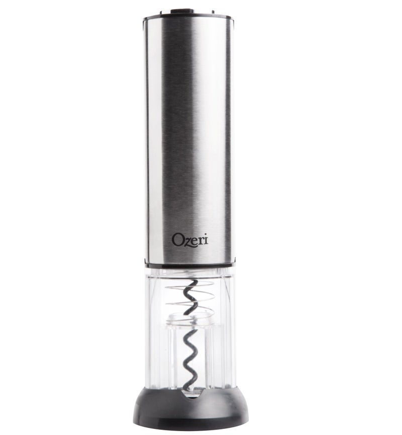 Ozeri Extravo Electric Wine Opener in Stainless Steel with Auto Activation ButtonFree Operation Silver
