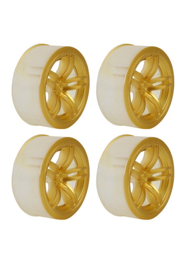Generic Accessories 1:10 Car Shell Battery Gear Remote Control-Color:Four Golden Wheels  - Image 1