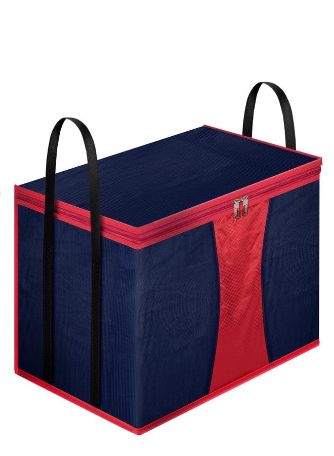 Storite Multi-Purpose Moisture Proof Heavy Duty 1680 Denier Nylon 110 L Super-Size Large Toys/Stationery Paper/Blankets/Clothes Storage Bag - Red/Navy Blue (63.5 x 45.7 x 38cm) - Image 1