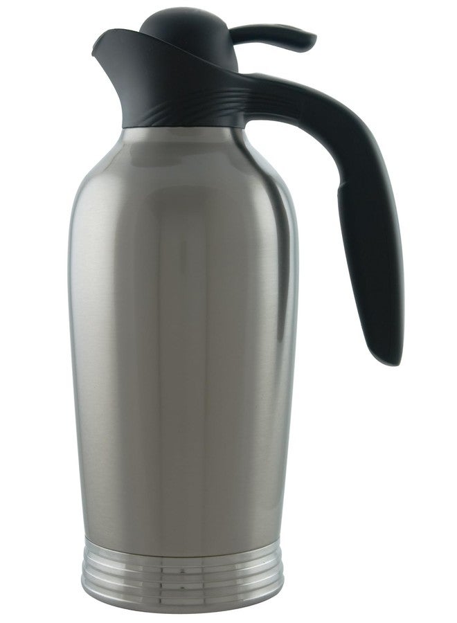 Service Ideas 10-00008-000 ErgoServ Carafe, Vacuum Insulated, Stainless Steel, 1.5 Liter (50.7 Ounce), Brushed - Image 1