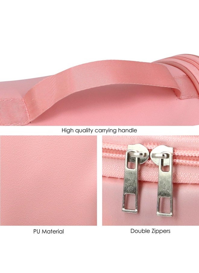 NFI essentials NFI essentials Transparent Cosmetic Organizer Bag with Hook, Washbag Pouch Travel Makeup Bag Portable Carry Toiletry Storage Bag Makeup Pouch for Women Girls  - Image 3