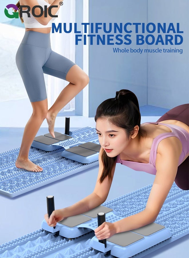 GROIC لوحة بيلاتس مع لوحة ضغط، معدات بيلاتس، لوحة بيلاتس قابلة للطي متعددة الأغراض للاستخدام المنزلي، آلة بيلاتس، لوحة انزلاق بيلاتس - Image 2