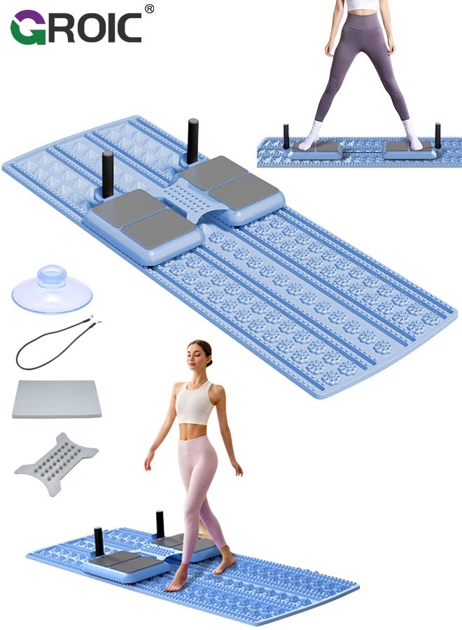 GROIC لوحة بيلاتس مع لوحة ضغط، معدات بيلاتس، لوحة بيلاتس قابلة للطي متعددة الأغراض للاستخدام المنزلي، آلة بيلاتس، لوحة انزلاق بيلاتس - Image 1