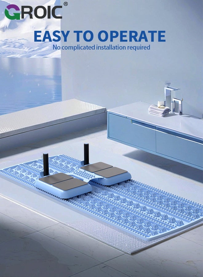 GROIC لوحة بيلاتس مع لوحة ضغط، معدات بيلاتس، لوحة بيلاتس قابلة للطي متعددة الأغراض للاستخدام المنزلي، آلة بيلاتس، لوحة انزلاق بيلاتس - Image 3