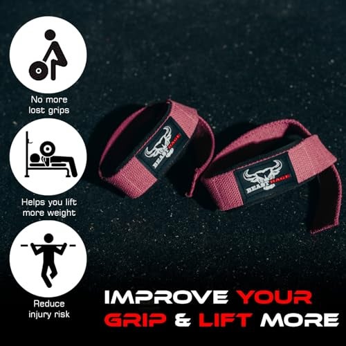 BEAST RAGE Lifting Wrist Straps for Weightlifting, Straps Gym Grip Power Workouts Lifting Straps Padded Cotton Men Women Wrap Lift, Deadlift Bodybuilding Weight Lifting Exercise Straps (Pink) - Image 4