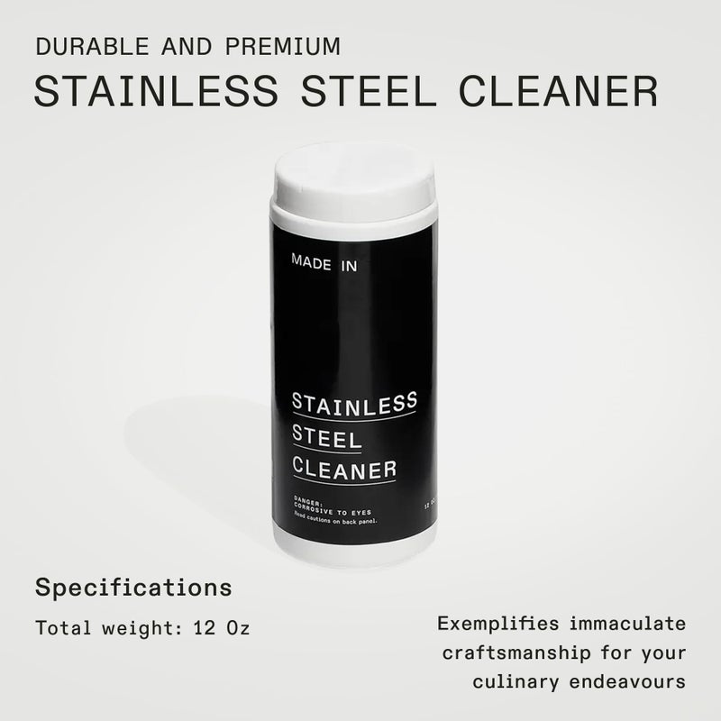 Madein Made In Cookware - Stainless Steel Cleaner - Environmentally Safe Stainless Steel Cleaner for Polishing and Cleaning Pots and Pans - 12oz Powder - Image 3