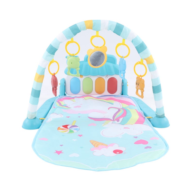 Baby Playmat Piano: Green Plastic, 5 Detachable Rattles & Glowing Piano Keys - Multi-Activity Modes, Early Developmental Toy for Infants 3 Months And Up, On The Go Play - Image 1