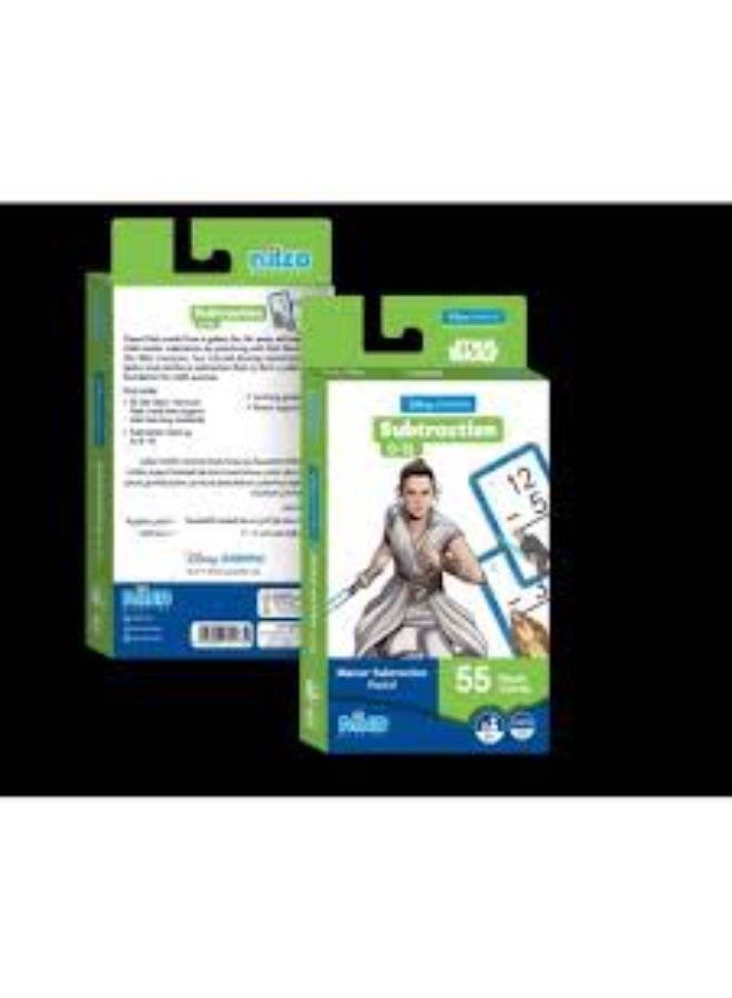 بطاقات تعليمية لطرح حرب النجوم من ديزني للأطفال من عمر 6 سنوات فما فوق - 55 بطاقة، حقائق الطرح من 0 إلى 12 - Image 2