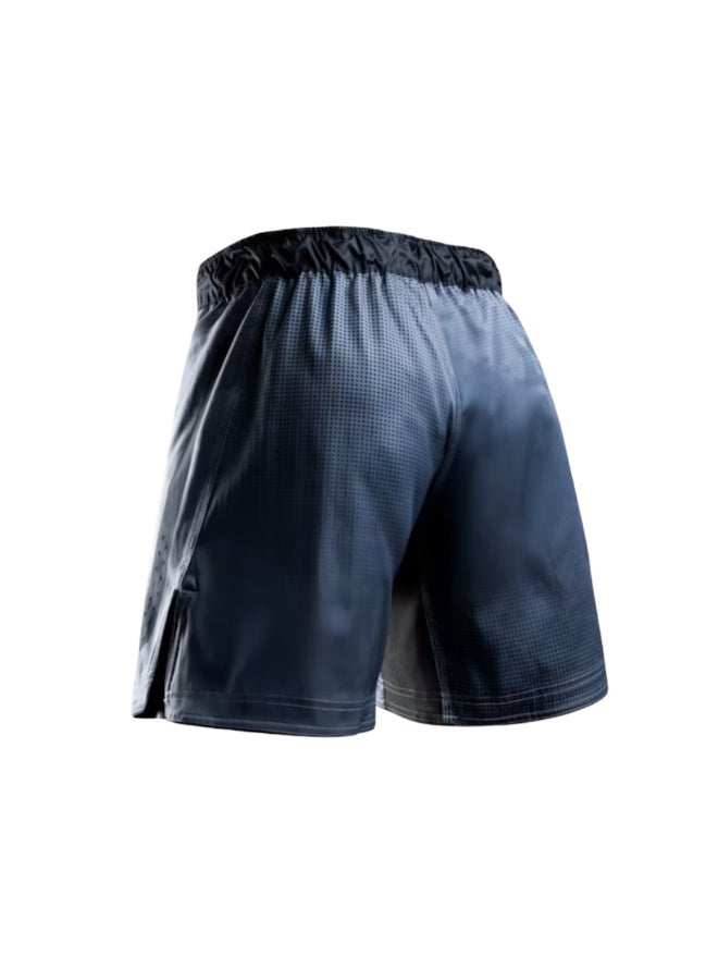 HAYABUSA MENS CORE 3/4 THIGH FIGHTSHORTS BLUE - Image 3